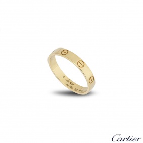 Cartier Yellow Gold Plain Love Wedding Band Size 60 B4085000